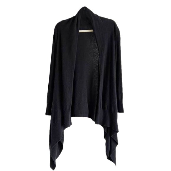 Tahari Black 100% Cashmere Flyaway Cardigan Sweater Women's M - Picture 3 of 7